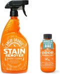 ANGRY ORANGE Pet Stain and Odor Remover - 2 Spray Pack - 32 oz Dog, Ferret, Rabbit & Cat Urine Enzyme Cleaner - 8 oz Str