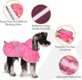KOOLTAIL 2-in-1 Reversible Small Dog Raincoat, Hooded Rain Jacket Poncho