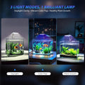 Mini Clip-On Aquarium Light 7W USB Dimmable Fish Tank Lamp with 3 Light Modes (Full Spectrum/White/RGB), 9-Level Brightn