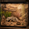 26Pcs Desert Reptile Tank Accessories, Bearded Dragon Tank Accessories with Hammock, Reptile Hide, Water Dish, Plants, V
