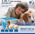 Dog Calming Pheromones Diffuser 6 in 1 Kit Appeasing Pheromone Diffuser to Calm (2 Plug in+4 Pack 48ml Refill) for Anxie