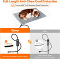 Toozey Small Pet Heating Pad, 6 Adjustable Temperature Dog Cat Heating Pad with Timer, Waterproof Heated Cat Bed with Chew Resistant Cord, Indoor Electric Pet Heated Mat 18x16in