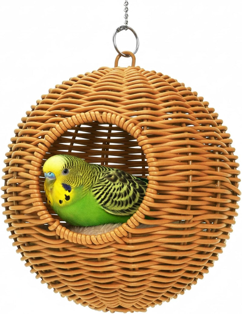 ZENFUN Steel Frame Bird Nest for Cage, Washable Small Bird Bed Chewproof with Plush Pad, Hammock Hideout Lay Eggs Parake