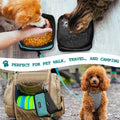 PetAmi Collapsible Dog Bowls 2 Pack, Food and Water Bowls Travel Set, Blue