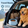 Collapsible Silicone Dog Bowl 700ML, Spill Resistant Pet Travel Bowl for Food Water, Foldable Portable Cat Bowl