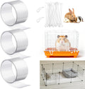 Juexica 3 Pcs 82.7 x 4.5 Inch Guinea Pig Cage Liner Clear Cuttable Critter Cage Liner with Pre Drilled Holes Urine Guard