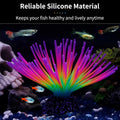 Uniclife Aquarium Imitative Rainbow Sea Urchin Ball Artificial Silicone Ornament with Glowing Effect for Fish Tank Lands