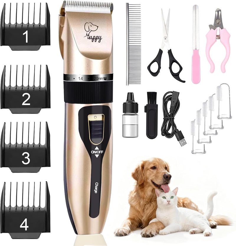 Dog Clippers for Grooming, Low Noise, Electric Quiet, Adjustable Clipper Comb for Dog Grooming Kit, cat Supplies Pet Hai