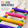 Flexible Wooden Bird Ladder Bridge for Cages, 25 in, 10 Steps