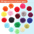 Catcan 20Pcs Dog Flower Collar Accessory, Multi-Color Pet Flower Collars 2 Style Soft Chiffon Dog Bow Tie for Puppy Grooming Charms Accessories