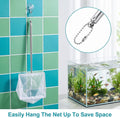 Jeffdad 4 Pcs Aquarium Shrimp Net, Small Fish Tank Tool Extendable Handle