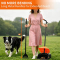ienjoyed 40" Tall Dog Pooper Scooper with 100 Bags Attachment, Large Capacity Swivel Bin and Rake Metal Pole, Long Handl