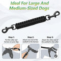 Dog Collar Safety Clip - Double-Ended Backup Safety Strap (Black)