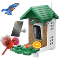 SV3C Bird Feeder with Camera Solar Powered, Smart Camera Bird Feeder with AI Identify BirdSpecies, Instant Alerts, 2K HD Video, Various DIY Addons, 2.4G WiFi, Gift for Mom Dad and Birdlover (Green)