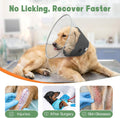 Dog Cone Collar for Recovery: Soft Elizabethan Collar Alternative to Stop Licking, Adjustable Pet Cone for Large, Medium, Small Dogs, for Surgery, Spay, Injury, Skin Treatment