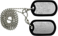 Stainless Steel Military Dog Tag Set with Chains and Silencers
