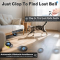 KiwiLove Interactive Cat Toy with Motion Activated Ball & 7-Hole Play Mat, Hide and Seek Exercise Game for Indoor Cats, Automatic Moving Cat Ball in Pouch, Rechargeable Kitten Toys (Starry Night)