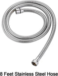 SUMERAIN Pet Shower Sprayer, Dog Shower Attachment with Solid Brass Diverter, Flow regulating Sprayer, 8 Feet Extra Long Hose, Chrome Finish