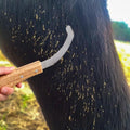 Bot Egg Knife for Horses, Precision Grooming for Bot Egg Removal Stainless Steel Blade with Wooden Handle Horse Equine T