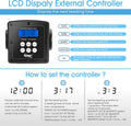 hygger LCD Control Automatic Pond Fish Feeder, Capacity 5.5L，DC 12V