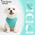 2 Pieces Dog Clothes for Small Dogs Girl Boy Chihuahua Clothes Summer Puppy Soft Dog Shirt Solid Color Pet Clothing Cute Cat Cloth, XXS,Green,Blue