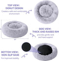 Medium Dog Bed, Washable Plush Donut Dog Bed, 28 Inch