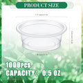 Maxcheck 1000 Pcs 0.5 oz Gecko Feeding Cups Small Gecko Food and Water Cups Reptile Feeding Bowls Plastic Bearded Dragon