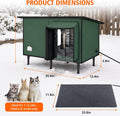 Heated Outdoor Cat House, Weatherproof Shelter with Heating Pad, Winter Use