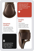 HORZE Chicago Rear Fetlock Boots for Horses, Horse Tendon Boots