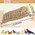 Bird Cage Accessories Seagrass Mat Climbing Ladder with Perch 13x7