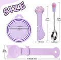 6 PCS Pet Feeding Set | 1 Cat Treat Spoon Squeeze for Cat Strip, 1 Opener Spatula & Stainless Steel Spoon for Pet Wet Fo