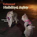 Dooradar Cat Harness and Leash Set with Neck Release Buckle