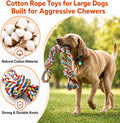 Aitmexcn Dog Rope Toys for Large and Medium Aggressive Chewers, 8 Pack Heavy Duty Dog Rope Toy for Large, Dental Cleaning Chew Toys, Tug Toy for Boredom, 100% Cotton Indestructible Pet Toy