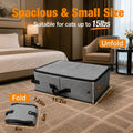 SZEE Travel Litter Box for Cats with Zipped Lid with 3 Pcs Disposable Liner Bags, Easy Cleaning, Suitable for Pets up to 15lbs, Portable Litter Box for Travel, Car, Hotel, Airplane, Camping - Grey
