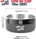 Tuff Pupper 100 oz Heavy Duty Insulated Stainless Steel Dog Bowl for Large Dogs, Non-Slip Base, Dishwasher Safe