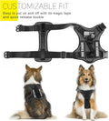 Service Dog Harness, Reflective Dog Vest Harness with 5 PCS Patches, Adjustable Soft Oxford Pet Harness, Inner Layer Mes