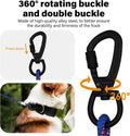 4FT Chew Proof Metal Dog Leash with Comfortable Handle, Heavy Duty Steel Cable Lead for Control Large Medium Small Dogs 