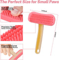 2-Pack Soft Silicone Massage Comb for Small Animals, Flexible&Skin-Friendly