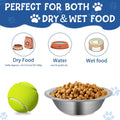 ZUFECY 2-Pack Cat Bowls, 5.5'' Stainless Steel Cat Bowl, Pet Food & Water Dishes, Non-Tip and Easy Clean Kitten Bowls for Small Cats, Indoor/Outdoor Use