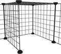 LANGXUN 16pcs Small Animal Playpen with Door, Waterproof Mat