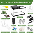 GOZILLA Aquatic Turtle Tank Kit+Lamp+Filter, Upgrade PC Turtle Tank Starter Kit with Adjustable Lamp & Filter,Reptile Ha