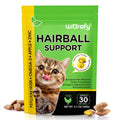 Hairball Treatment for Cats, Hairball Remedy Treats Chews, Cat Furball Treatment, Prevent Hairballs for Indoor Cats, Supports Skin & Coat, Vitamins for Digestion, Chicken Flavor (30 Day Supply)