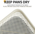 Dog Potty Tray, 23.6"x17.68" Indoor Pet Pee Pad Holder,Puppy Training Holder,Bathroom Dog Litter Box, Pet Toilet for Sma