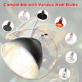 Reptile Lamp Bulb Fixture 5.5 Inch Deep Dome with Switch - Ideal for 60W/75W/100W/150W Heat Lamp Bulbs, Compatible with 