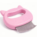 Luvilly Cat Comb Pet,Short Hair Removal Massaging Shell Comb Long Hair Removal Soft Deshedding Brush, Grooming And Shedding Matted Fur Remover Massage Dematting Tool for Dog Puppy Rabbit（Pink）