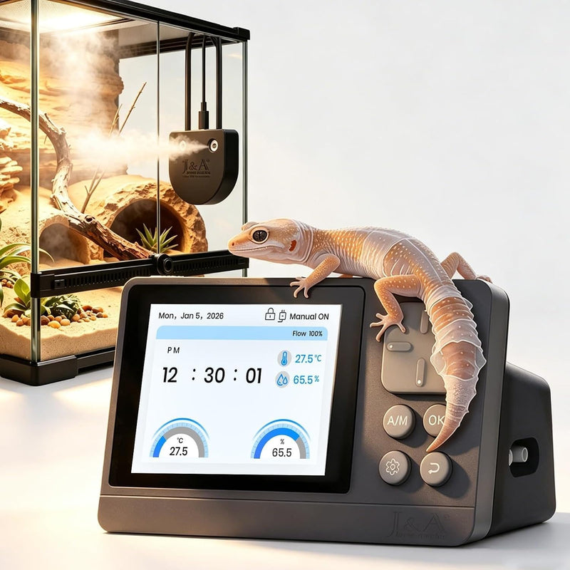 Reptile Fogger, Terrarium Humidifier with Humidity Sensor for Reptile Tank