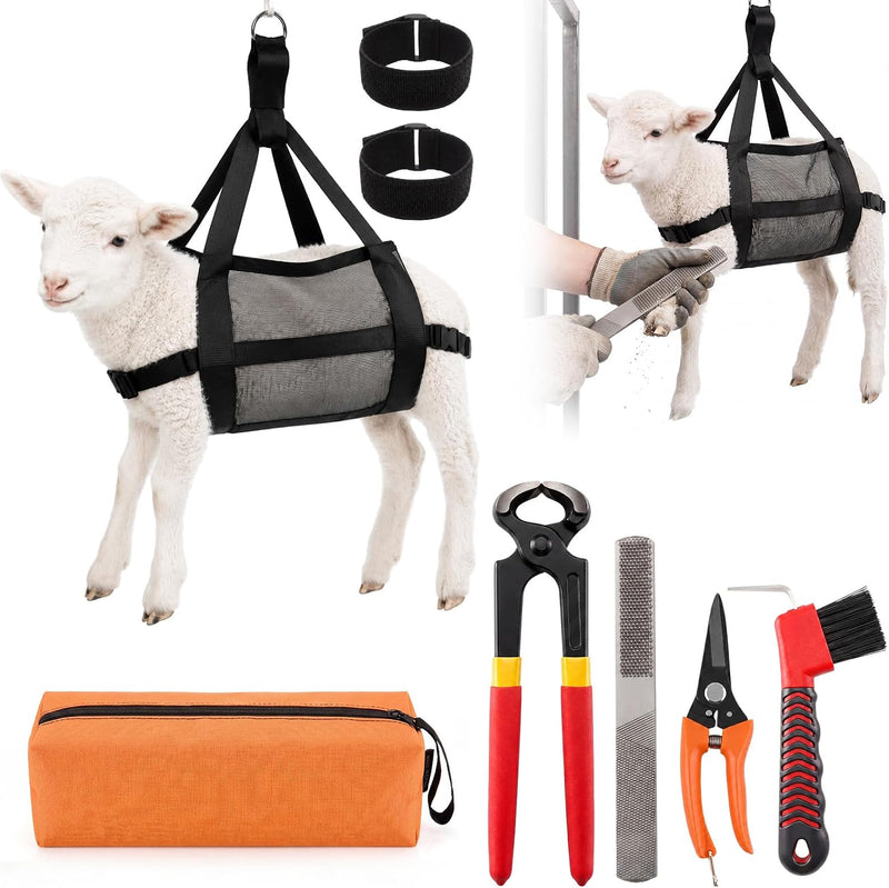 8 Pcs Goat Hoof Trimming, Livestock Sling Hoof Nipper Rasp Trimmer