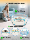 Cat Birthing Box - Foldable, Portable Whelping Nesting Box for Pregnant Cats & Dogs with Easy Storage, Indoor/Outdoor Puppy & Kitten House, Pet Birth & Whelping Pool Nursing Essentials Supplies Kit