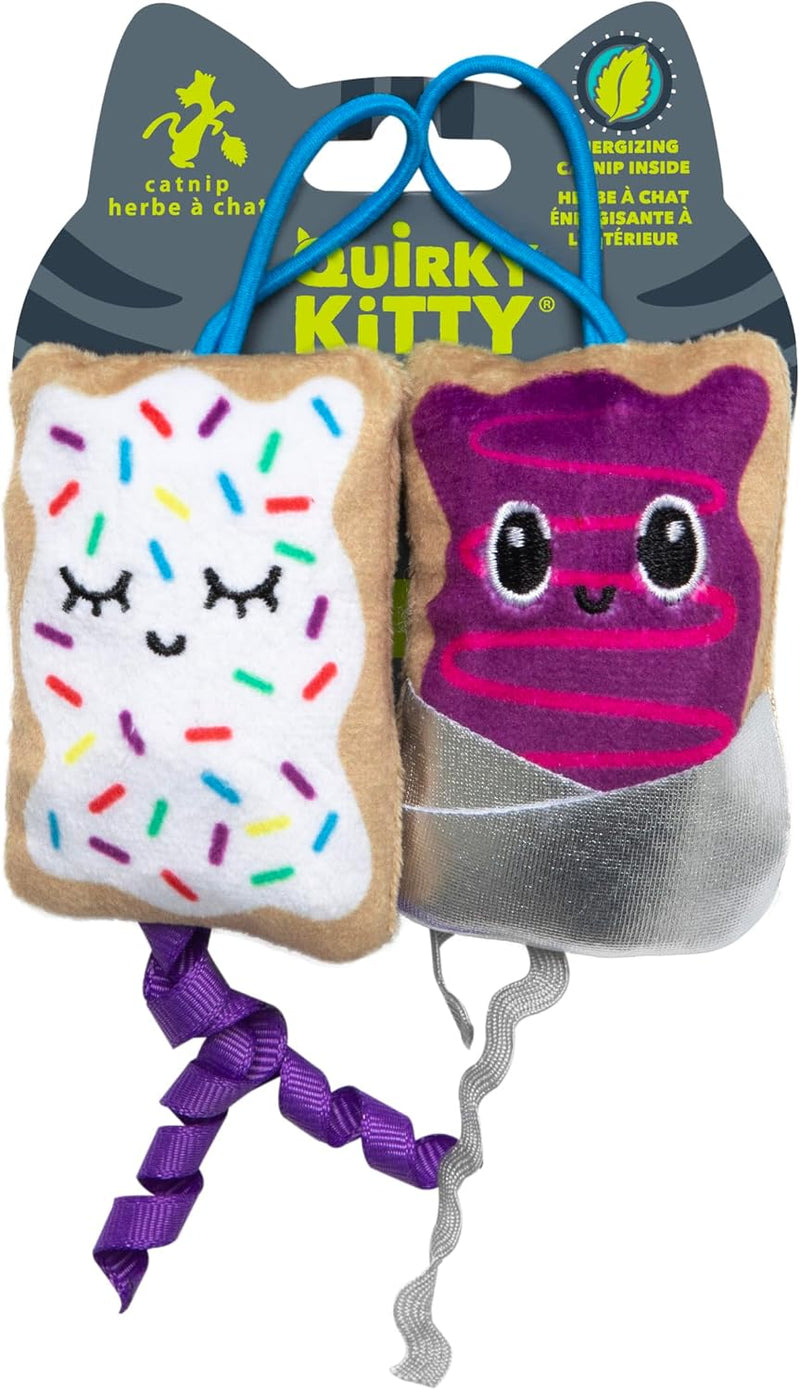 Quirky Kitty Flingin Purr Tarts Catnip Filled Interactive Cat Toys, 2 Pack