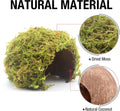 Hamster Hideout - Large, Natural Moss, Handcrafted for Syrian Hamsters, Rats & Guinea Pigs, Safe & Eco-Friendly